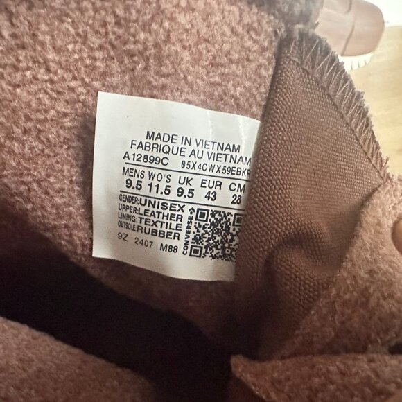 Chuck Taylor All Star Lugged 2.0 CC X-Hi Waterproof Boots Brown 9.5 Mens A12899C - Picture 9 of 10